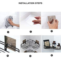 Kitchen Organiser Corner Shelf - Wall Mount Stainless Steel Storage Rack ( Pack of 1 )